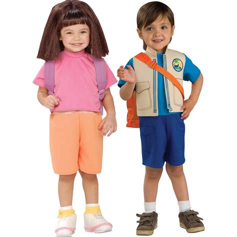 Costume dora the explorer - Mar 10, 2020 - Dora the Explorer’s costume is a purple shirt, an orange pair of shorts, yellow socks, and a pair of white sneakers. Diego’s costume is a blue t-shirt, green cargo pants, a safari vest, hiking socks and boots, a blue watch, and an orange sling bag.